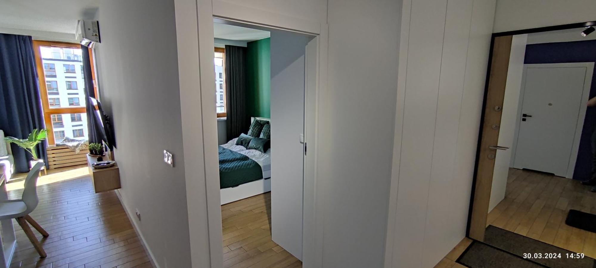 Wola Blue Modern Apartment Varsó Kültér fotó